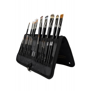 PXP 43649 Dubbele penselenetui zwart